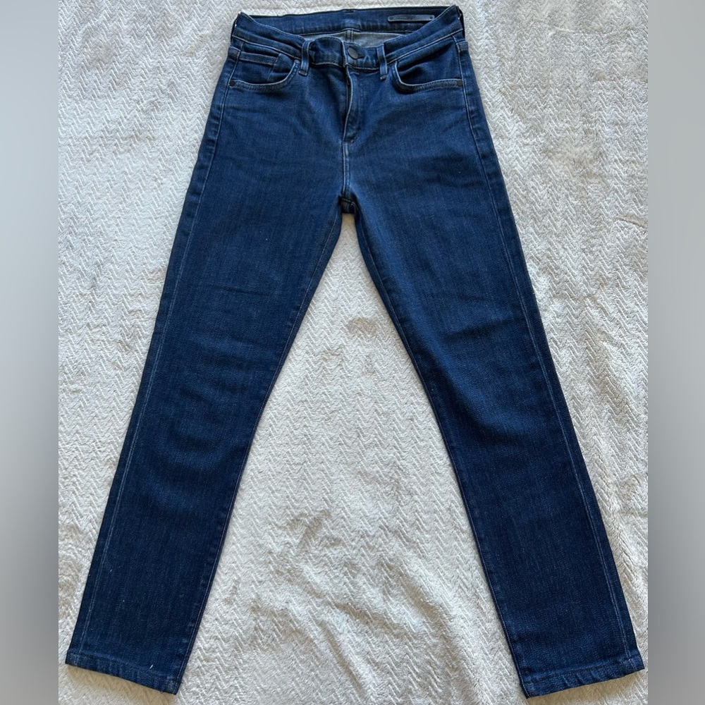 Goldsign The Profit Classic Skinny Jeans Mid-Rise Dark Wash Denim, 26” inseam